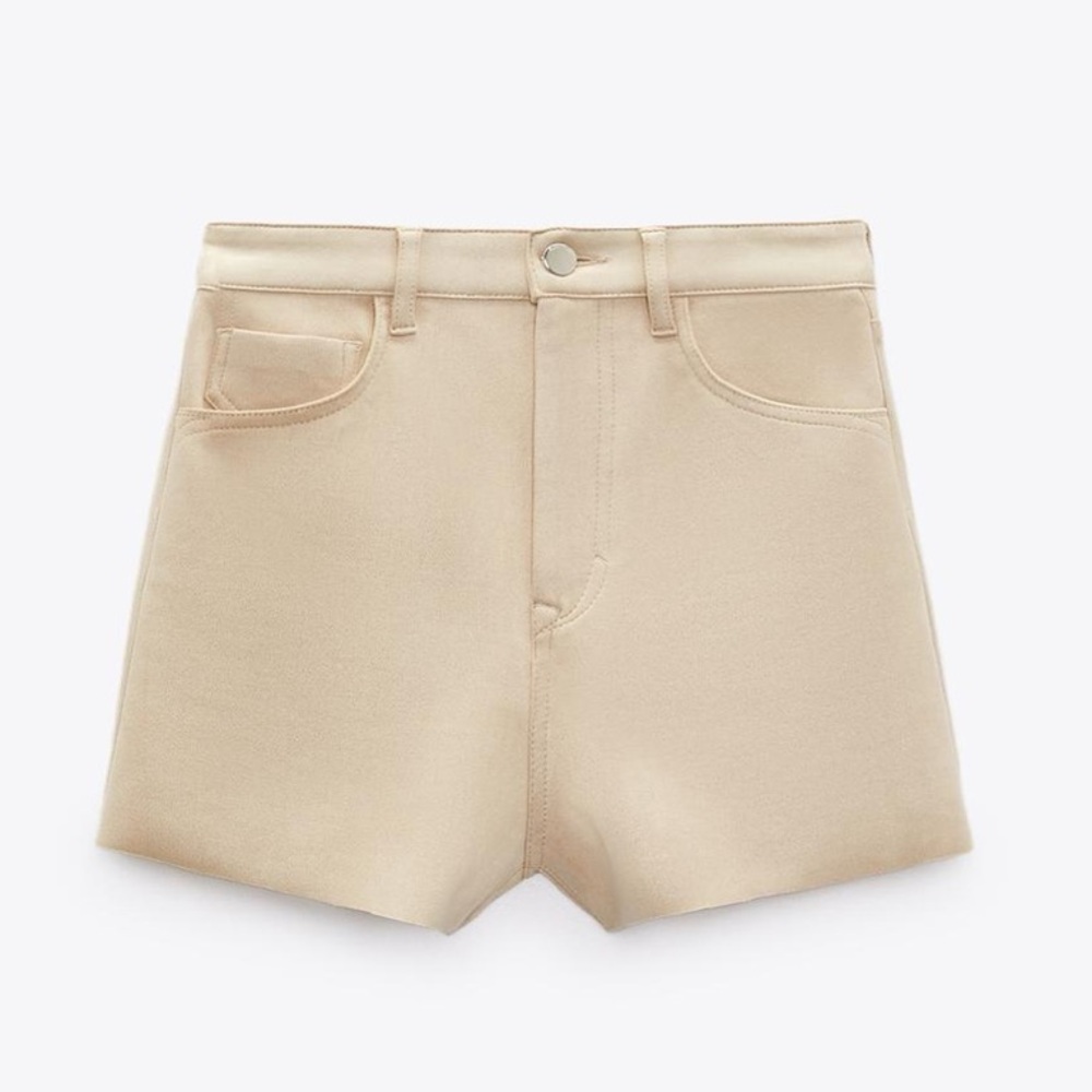 Zara Women's Beige Suede Shorts